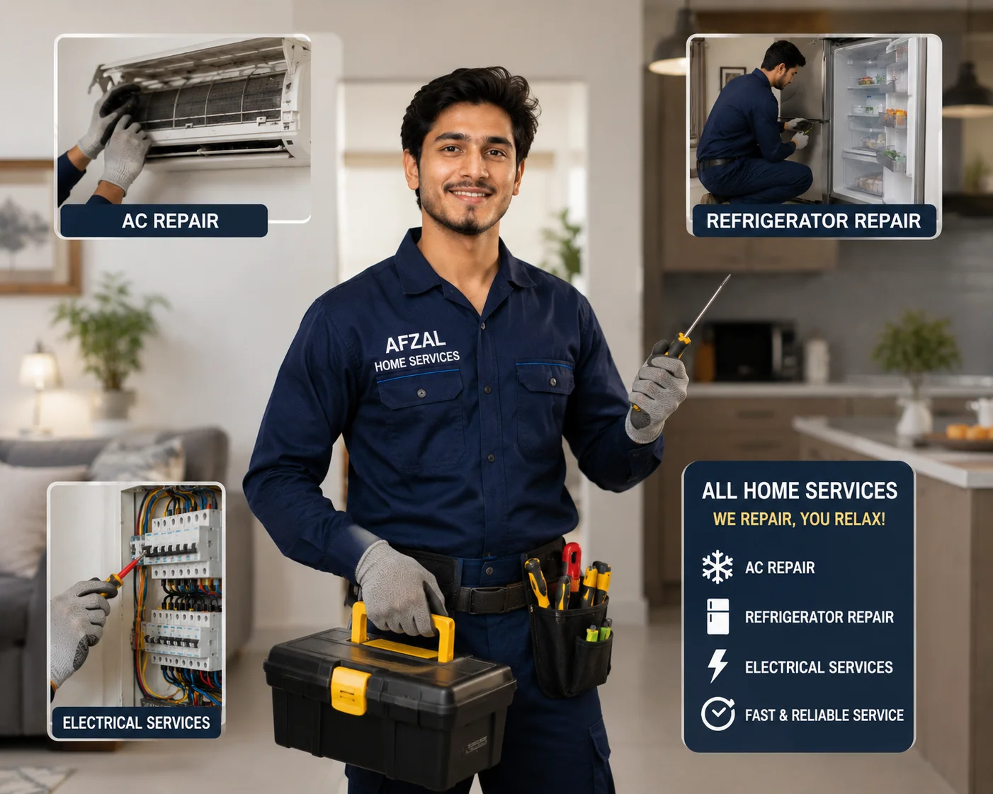Afzal Ac Services Electrician Repair Services